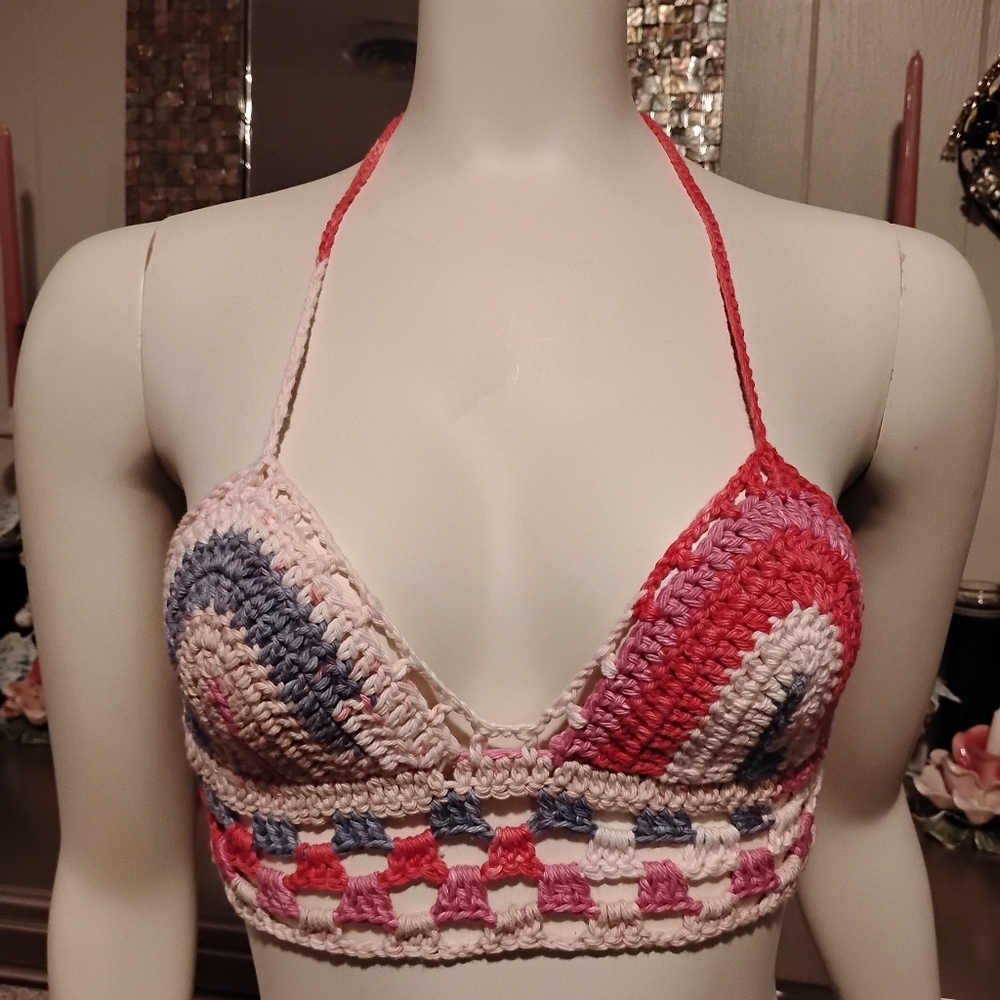 Handmade Multicolor Crochet Kids Accessory